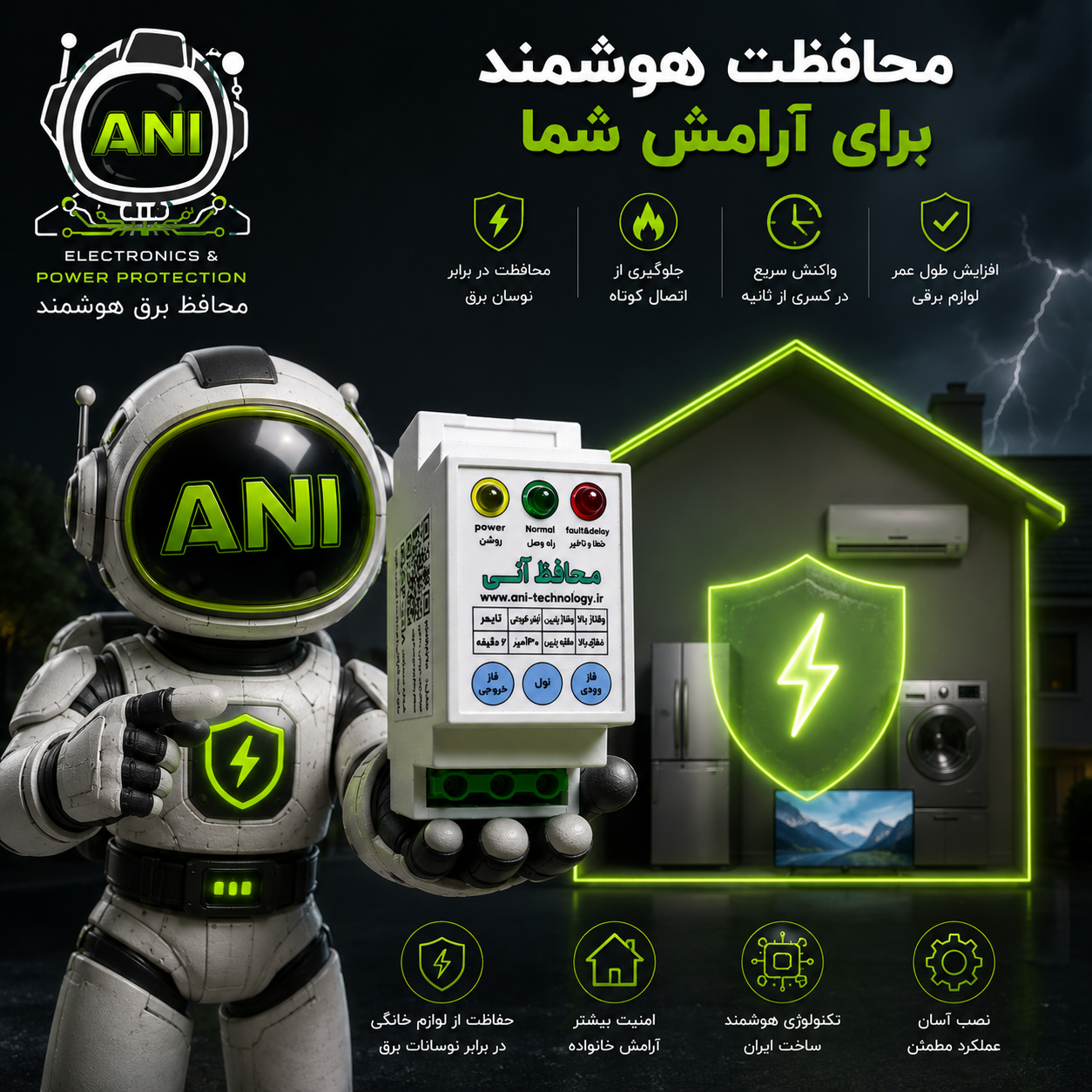 محافظ کلی  مدل ریلی 30 آمپر 6600 وات
